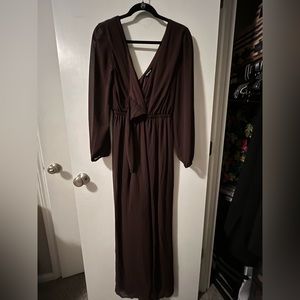 Express Jumpsuit long sleeve, wide leg, size small (approx 6/8)